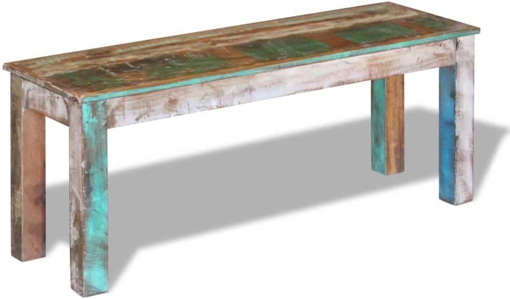 Bench,Dining Bench,Window Bench,Piano Bench,Shoe Bench,Porch Bench,Hall Bench,Antique Style,for Kitchen, Living Room, Indoor Bench,Backyard,Solid Reclaimed Wood 43.3"x13.8"x17.7"
