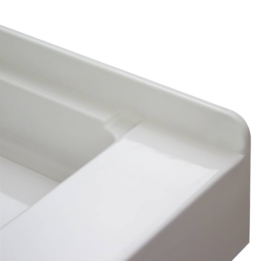 Transolid FL6036L-39 Linear 60-in x 36-in Rectangular Alcove Shower Base with Left Hand Drain, Grey