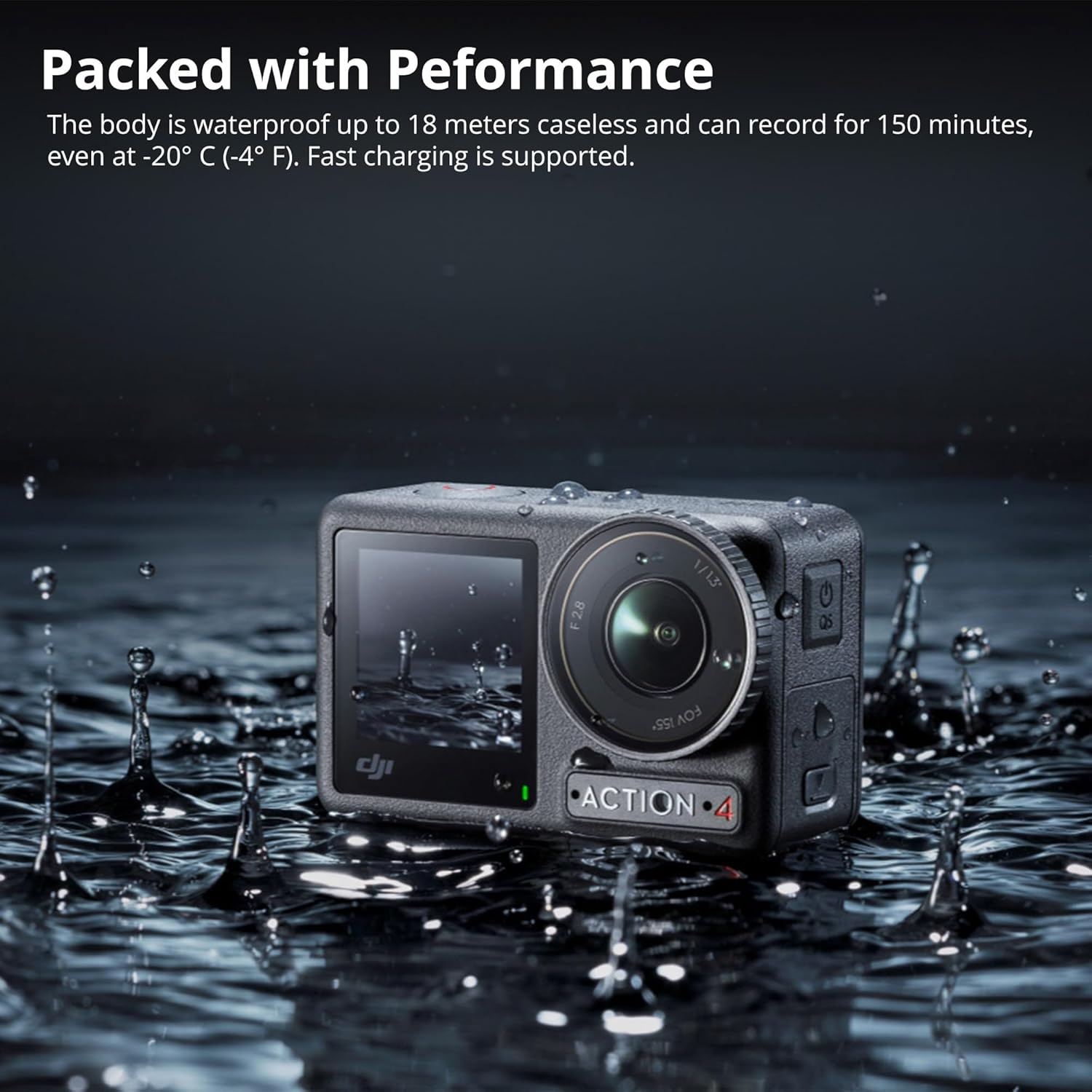 DJI Osmo Action 4 Camera Adventure Combo Waterproof Bundle with 50 Piece Accessory Kit, Memory Card and Software - 1/1.3 Sensor, Low-Light Imaging, Deep-Freeze Resistant & Long-Lasting Battery Life