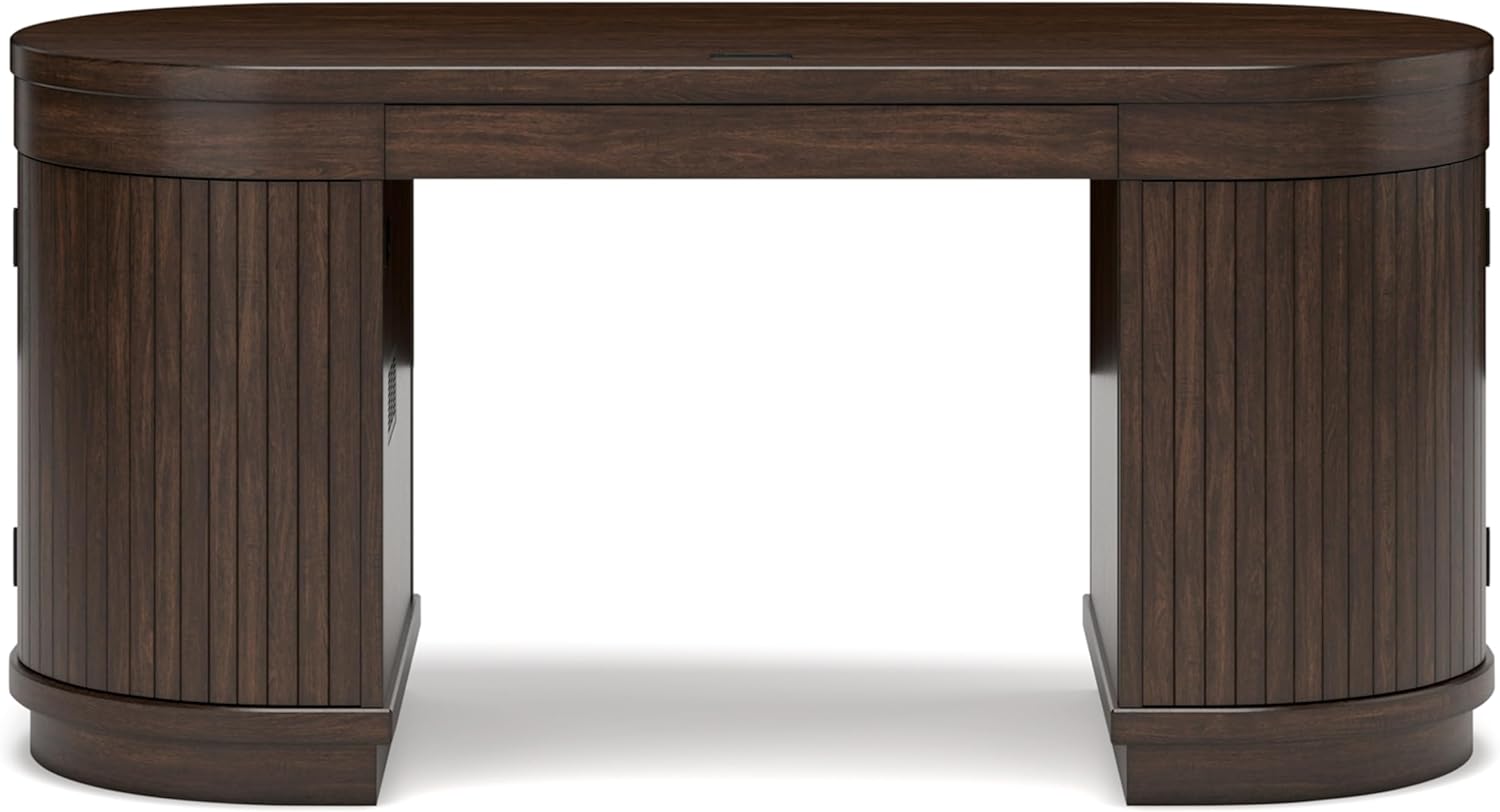Signature Design by Ashley Korestone Home Office Desk, 63" W x 26" D x 30" H, Dark Brown
