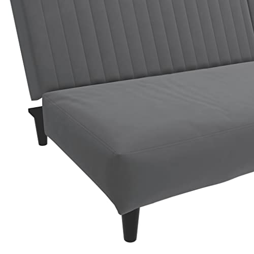 Sofas & Couches 2-Seater Sofa Bed Dark Gray Velvet,Versatile Sofa Bed with Velvet Upholstery and Convertible Design for Living Rooms, Apartments, and Offices Living Room Furniture