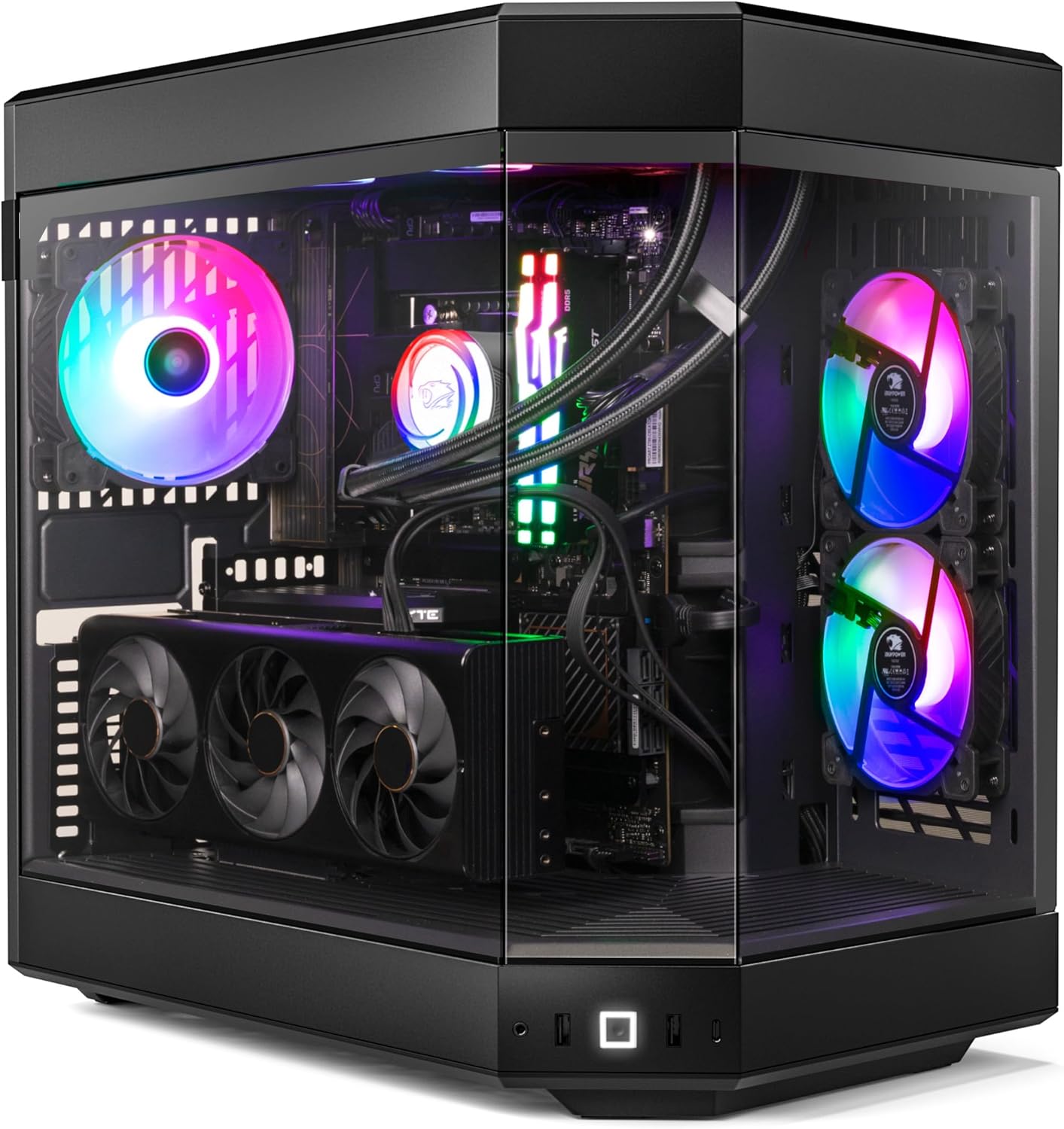 iBUYPOWER Y60 Black Gaming PC Computer Desktop Y60BI9N4703 (Intel Core i9 13900KF, NVIDIA GeForce RTX 4070 12GB, 32GB DDR5 RGB 5200MHz (16x2), 1TB NVMe, WiFi Ready, Windows 11 Home Advanced)
