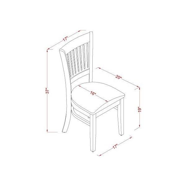 East West Furniture 5 Piece Dining Set-Table and 4 Dinette Chairs.