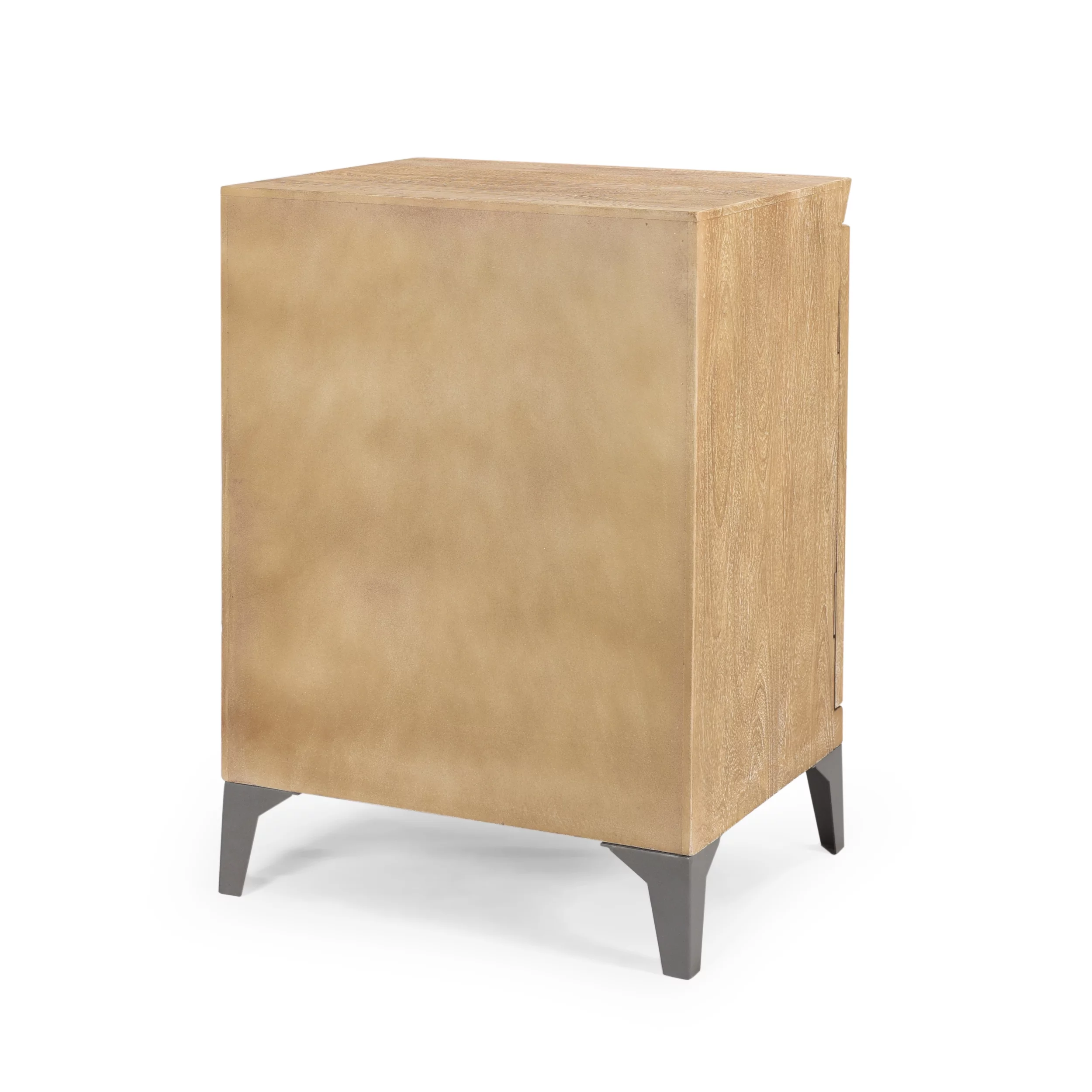 Daksh Handcrafted Boho Mango Wood Cabinet, Sandblasted Oak and Gray Antique