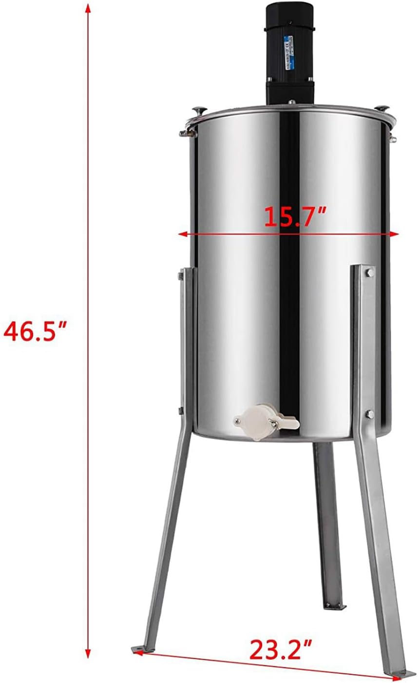 Electric Honey Extractor Separator, 3 Frame Food Grade Stainless Steel Honey Extractor, Drum Extraction Apiary Centrifuge Equipment for Honey Making, for Beekeeper