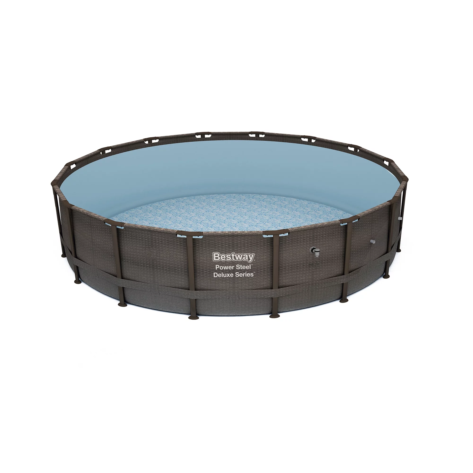 Bestway Power Steel 14' x 42" Round Above Ground Outdoor Swimming Pool Set