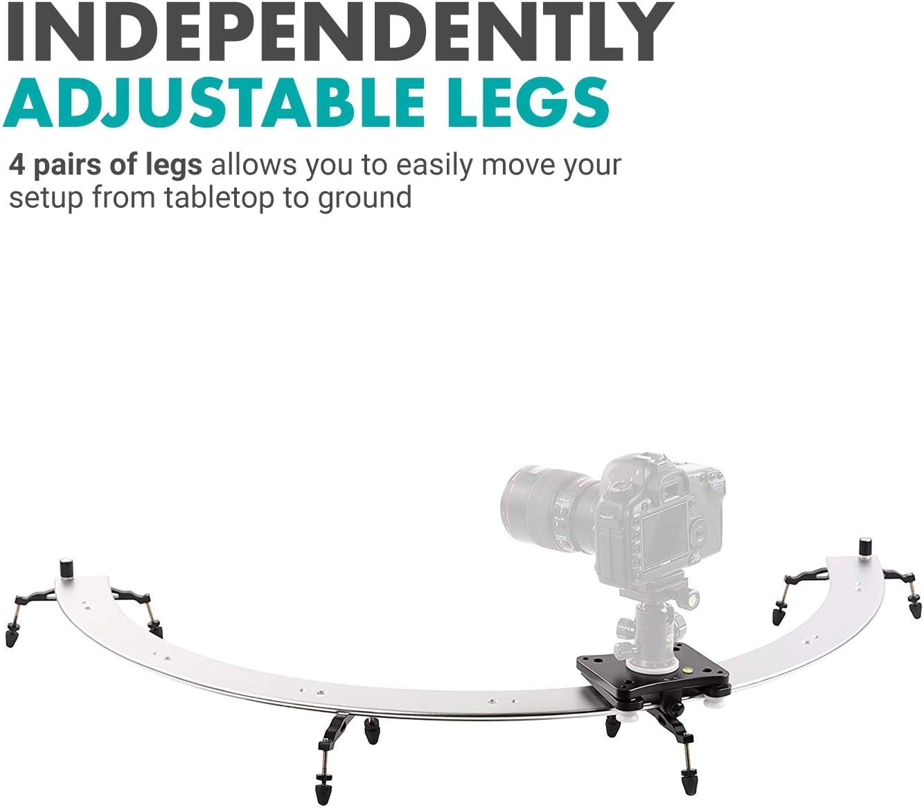 Movo Photo CTS500-II Panoramic 180° Circular Camera Sliding Track System with Roller Bearing Sliding Platform