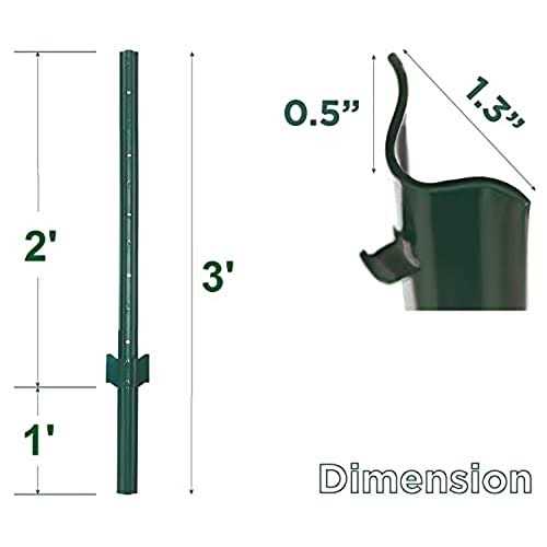 VASGOR Sturdy Duty Metal Fence Post Garden U Post for Fencing - Shop Hardware Tools Online Store