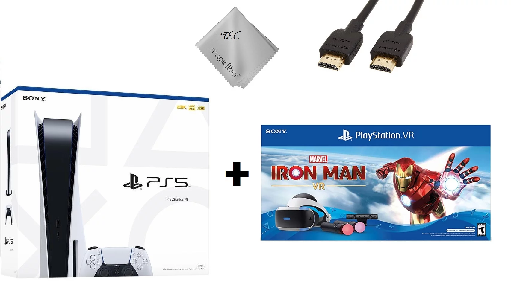 TEC Holiday Bundle: Sony PlayStation_PS5 Gaming Console (Disc Version) + PlayStation_VR Marvel’s Iron Man VR_Bundle - Curated Treasures Market