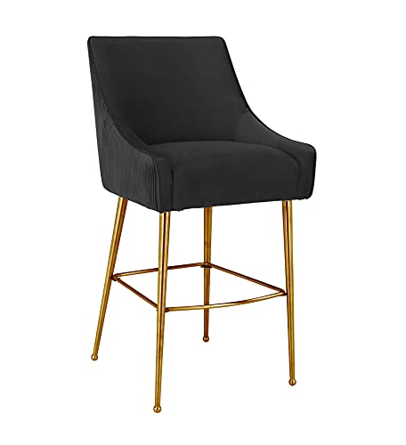 Tov Furniture Beatrix Pleated Velvet Dining Counter Stool