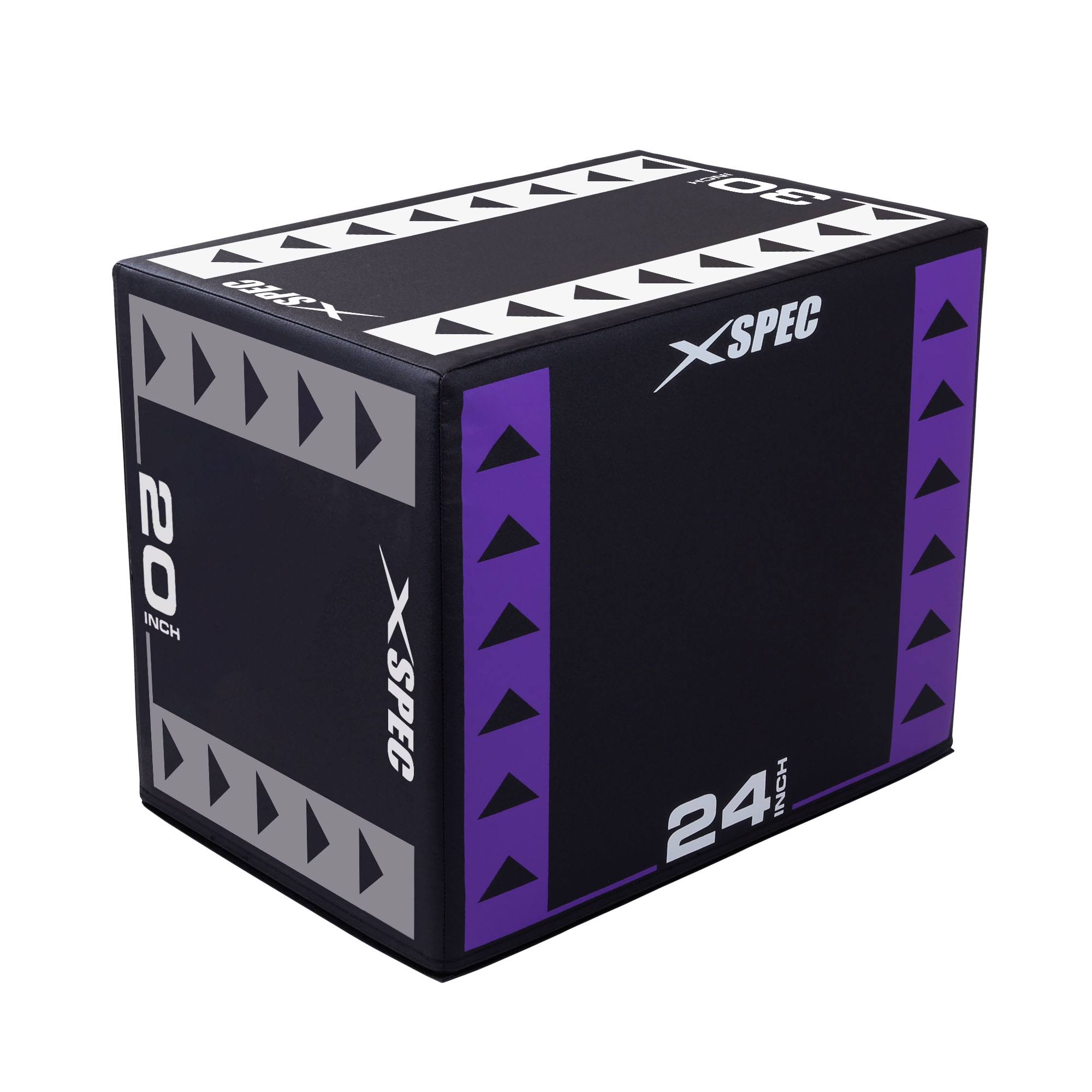 Xspec 3 in 1 Plyometric Fitness Exercise Jump Foam Box, 30x22 x 24x22 x 20x22