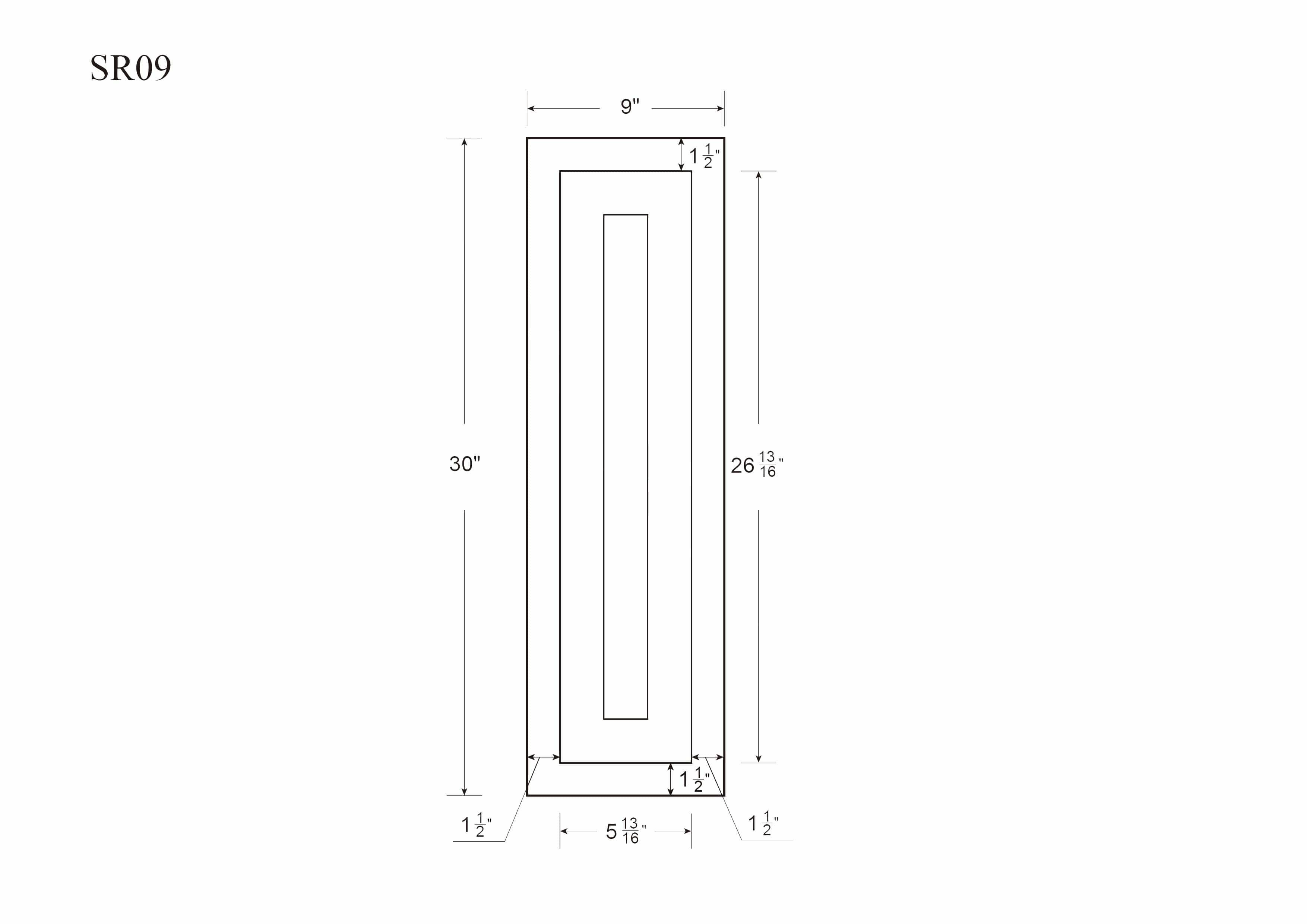 RTA Wholesalers 9 inch Wide Spice Rack Pull Out Base Kitchen Cabinet Snow White Inset Shaker - No Soft Close - Unassembled