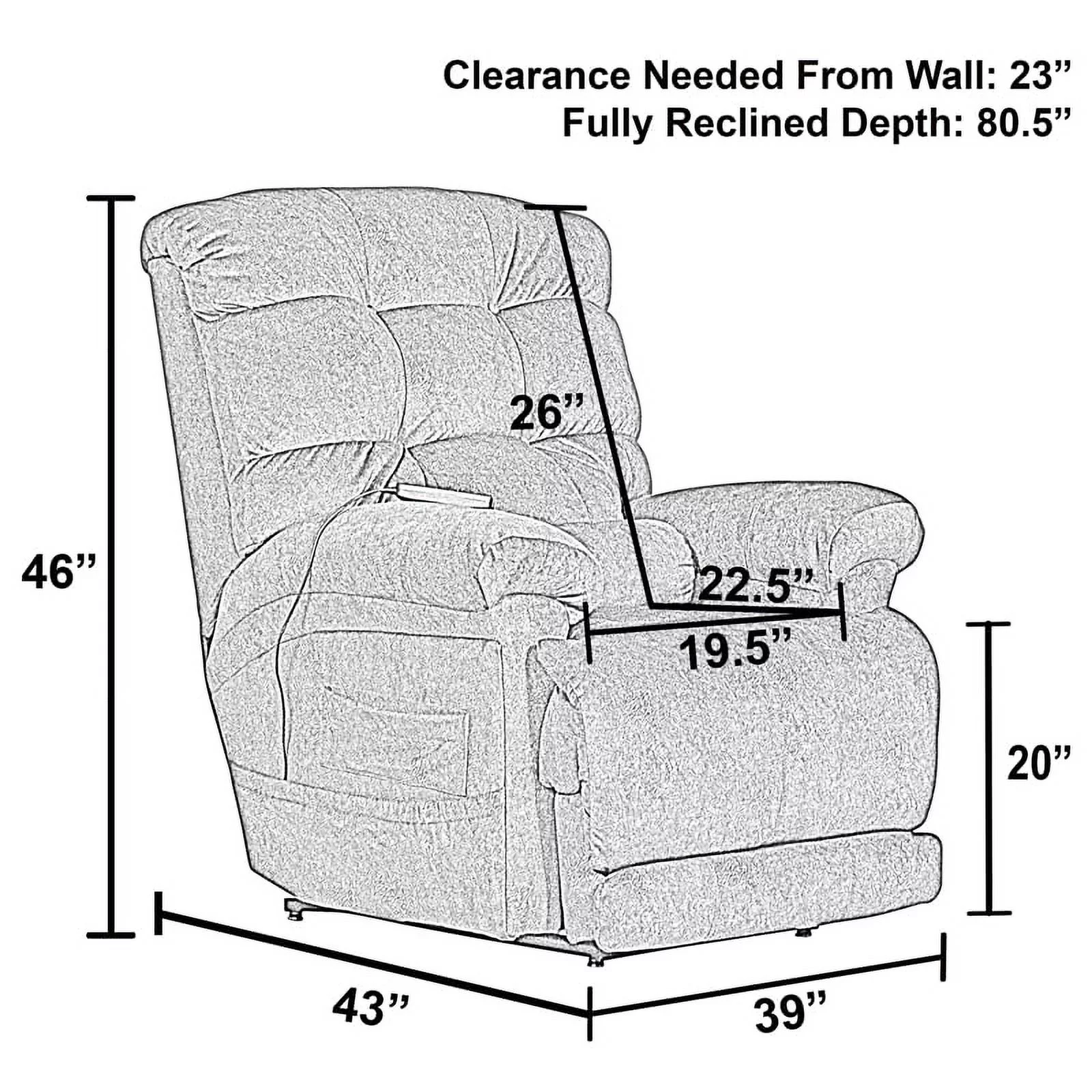 Catnapper Release Power Lift Recliner with Zero Gravity Recline in Gray Fabric
