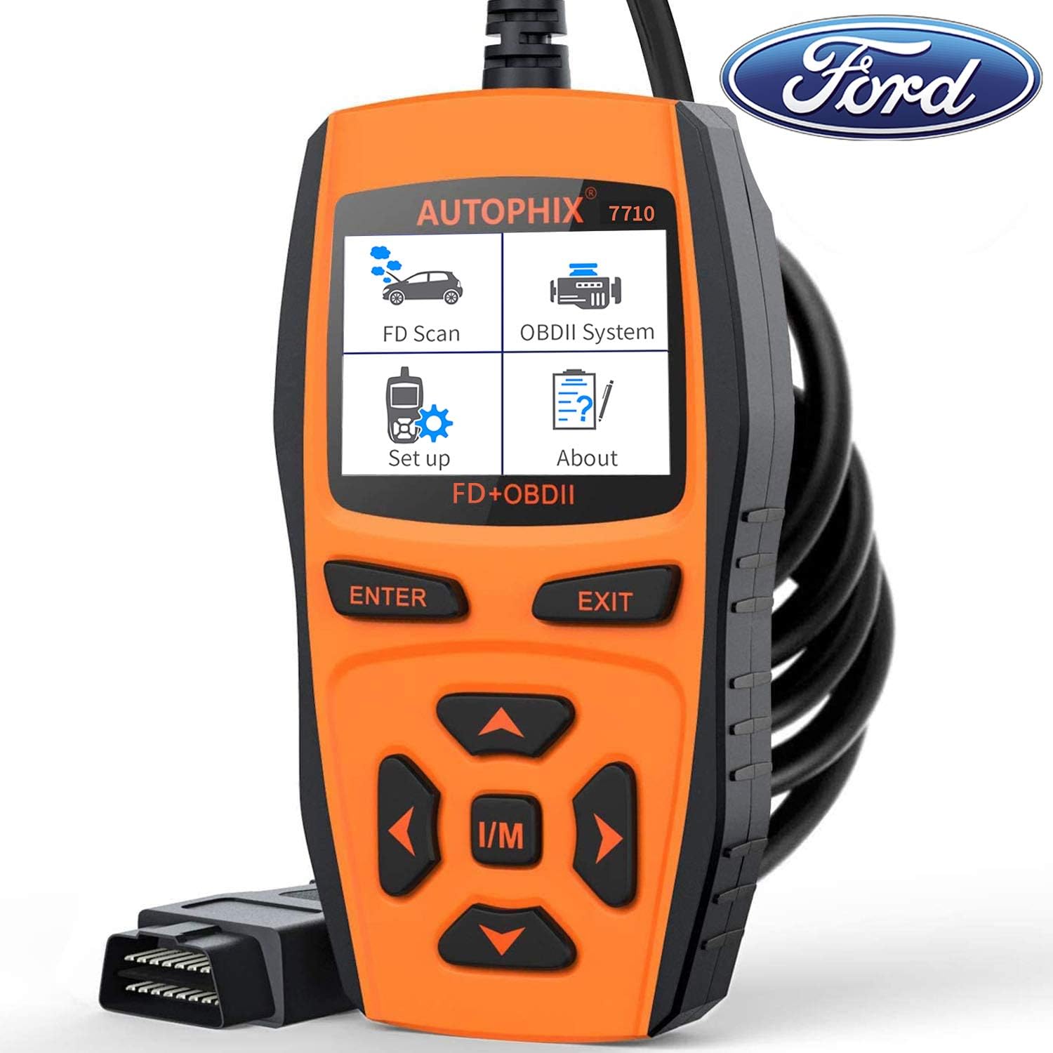 AUTOPHIX 7710 OBD II Scanner for Ford Lincoln Mercury Diagnostic Scan Tool Check Engine with ABS SAS SRS EPB TCM Battery Oil Reset for All Ford car After 1996 [Upgrade Version]