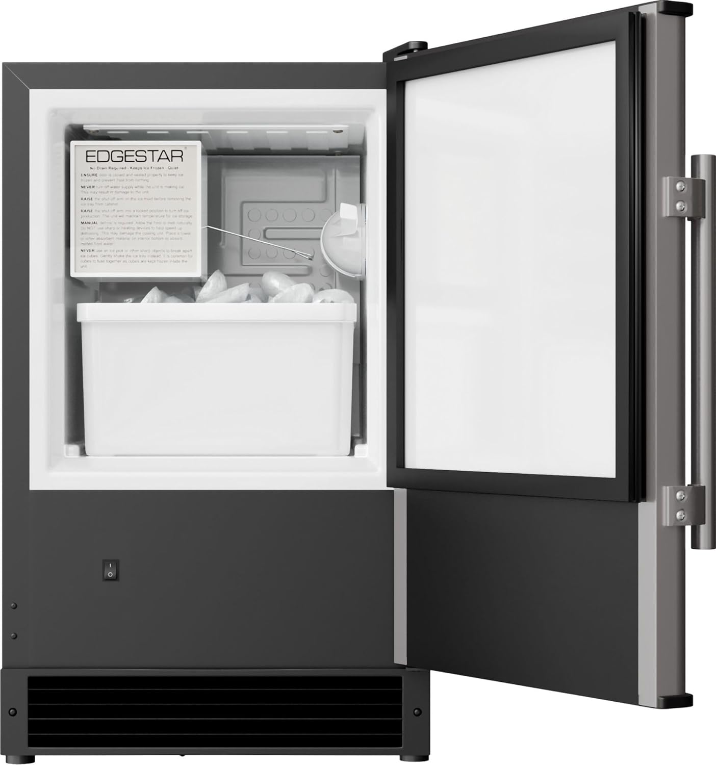 EdgeStar IB121 15 Inch Wide 12 Lbs. Capacity Built-in Ice Maker with 15 Lbs. Daily Ice Production - Stainless Steel