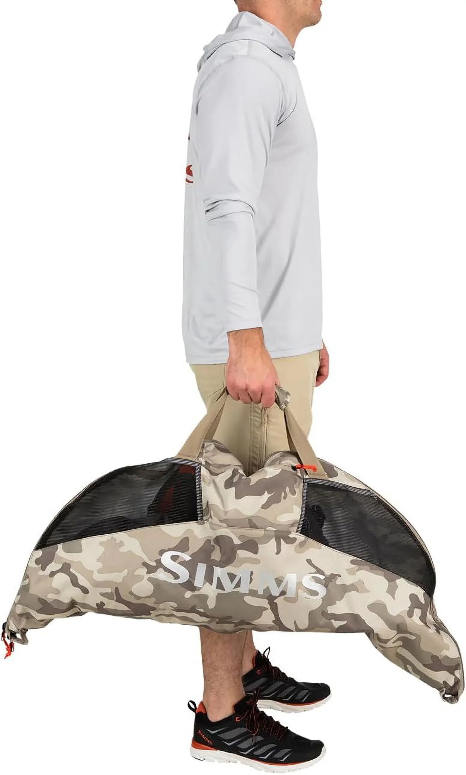 Simms Taco Wader Bag - Versatile Wader Storage Duffel with Changing Mat for Hunting & Fishing, Wader & Boot Storage, Dry Storage Bag with Mesh Ventilation, Foldable Wader Bag, Simms Orange