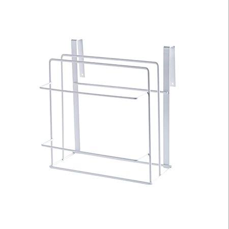 Balai Simple Houseware Wall Door Mount Kitchen Wrap Organizer Rack Over The Cabinet Holder, Size: 9.64, White