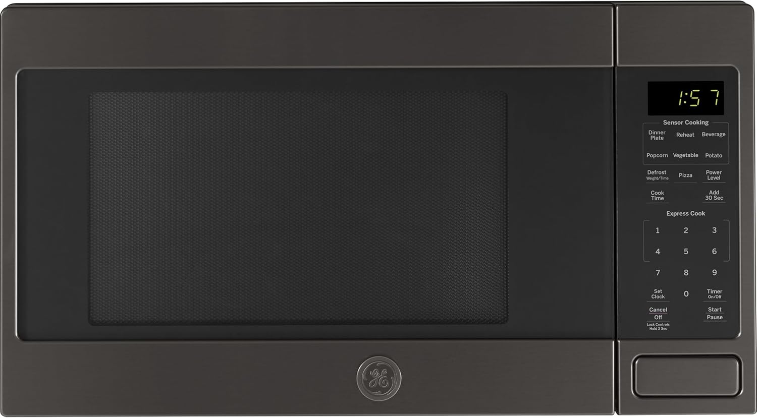 GE JES1657BMTS Microwave Oven, Black Stainless Steel, 13.625 in