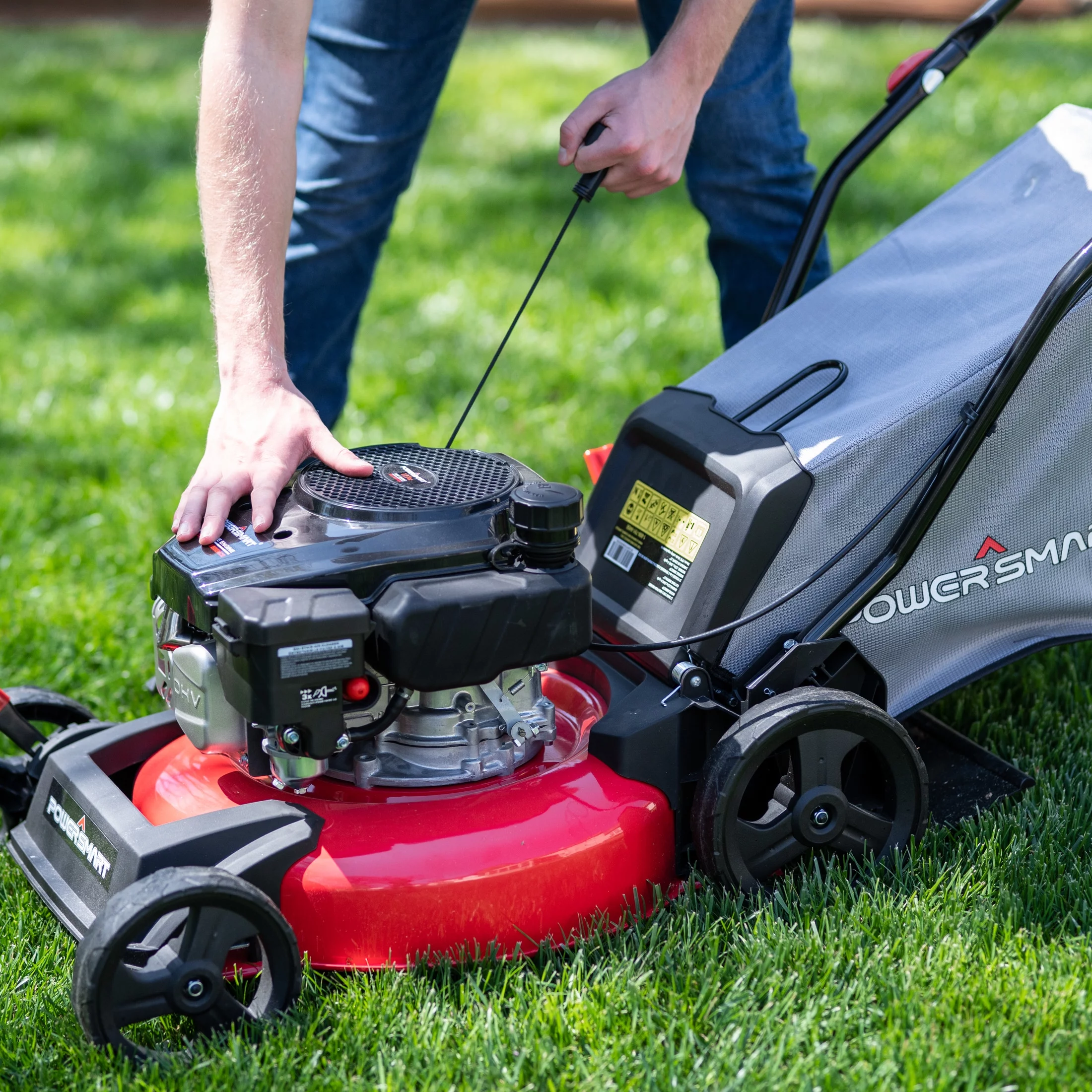 PowerSmart DB8617P 17 in. 3-in-1 Gas Push Lawn Mower