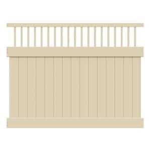 Barrette Outdoor Living Veranda H x 8 ft. W White Vinyl Anderson Privacy Fence Panel Kit - Shop Hardware Tools Online Store