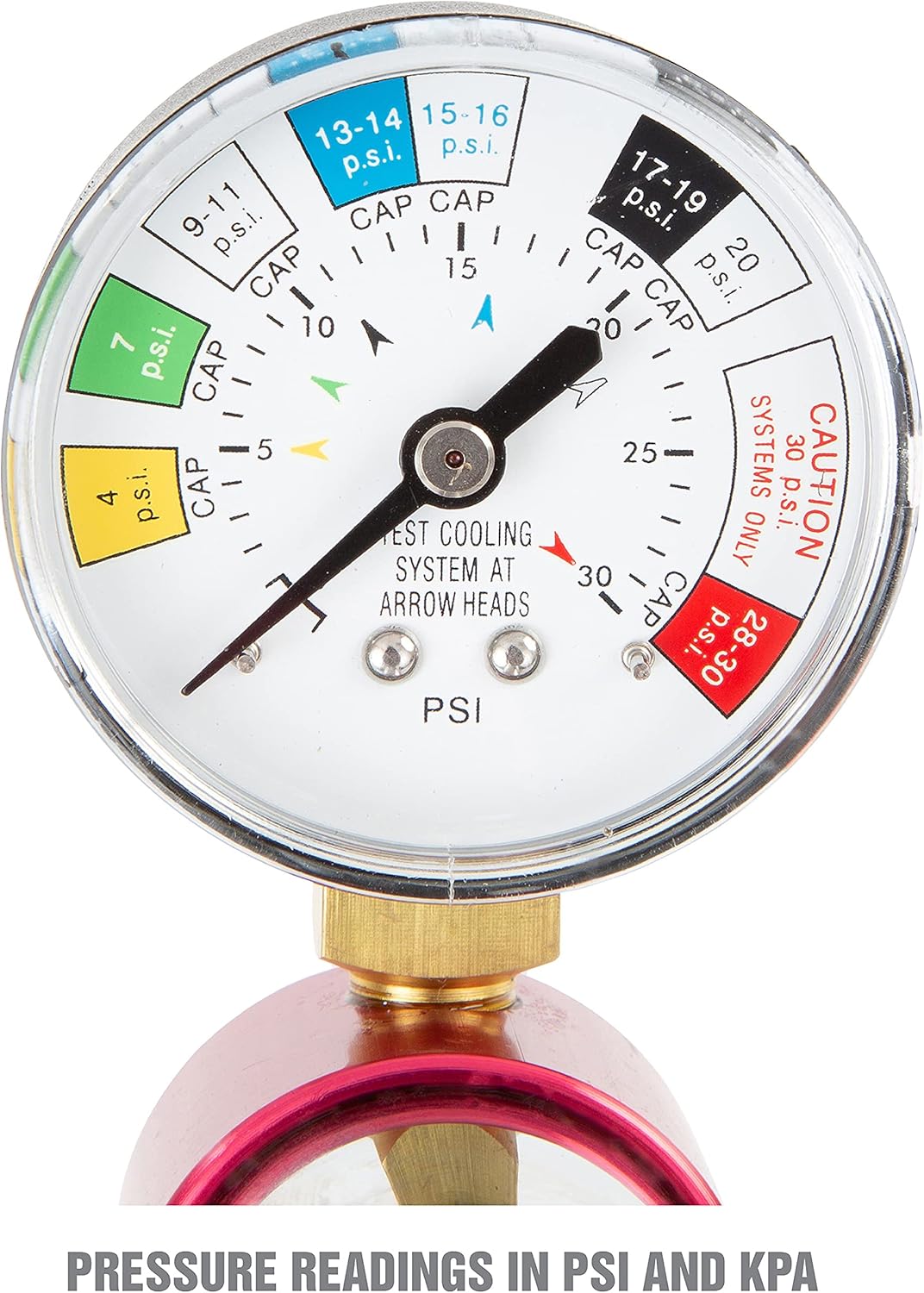 OEMTOOLS 27065 Radiator and Cap Test Kit, Pressure Tester for Coolant System, Tests Pressure Caps and Coolant Systems for Leaks, Works with Many Coolant Systems