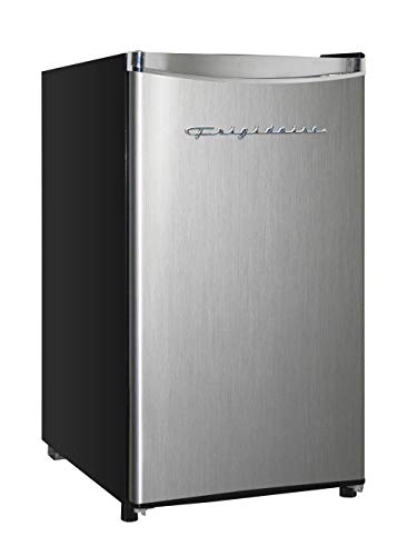 Frigidaire Compact Fridge, Mini Refrigerator, Stainless Steel, Platinum Series