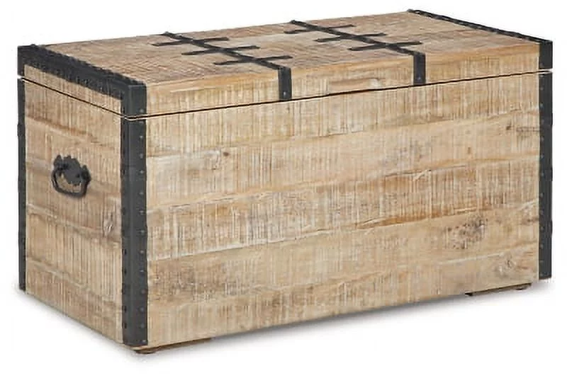 Signature Design by Ashley Casual Dartland Storage Trunk  Whitewash