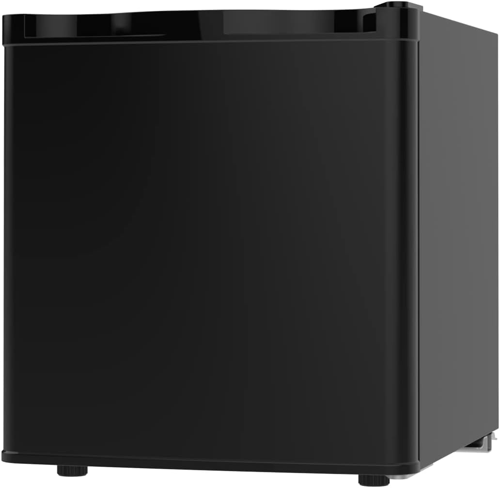 1.1 Cubic Feet Mini Freezer Countertop, Single Door Compact Upright Freezer with Reversible Door, Removable Shelves, Small freezer for Home/Dorms/Apartment/Office(Black)