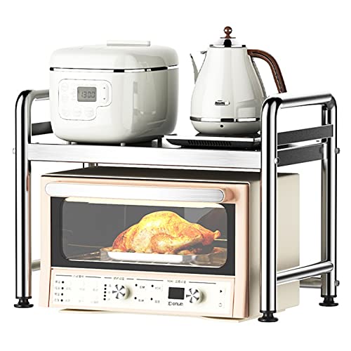 Microwave Shelves, Kitchen Tabletop Oven Racks Countertop Rice Cooker Storage Racks Stainless Steel Shelves Heavy Duty Grills For Kitchens Restaurants Hotels LYWY