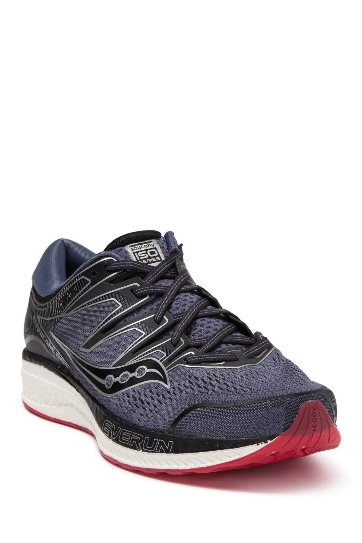 Men&s Saucony Hurricane ISO 5 WIDE-Grey/Black - (Size 11.5)