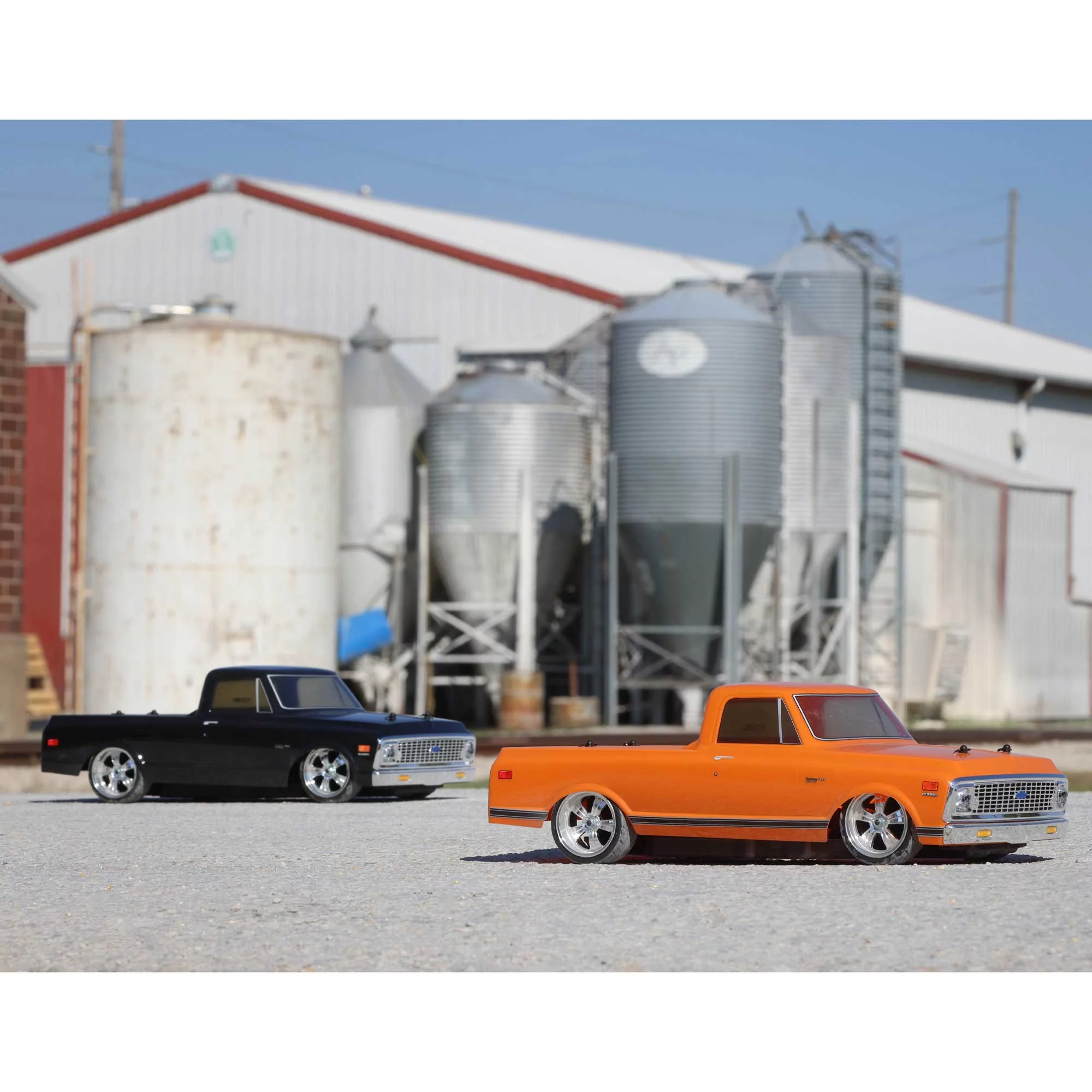 Losi RC Truck 1/10 1972 Chevy C10 Pickup Truck V100 AWD RTR Batteries and Charger Not Included Orange LOS03034T1 Trucks Elec RTR 1/10 On-Road