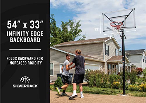 Silverback NXT 54" and NXT 60" In-Ground Basketball Hoops with Adjustable-Height Basketball Goal Backboard and QuickPlay Design