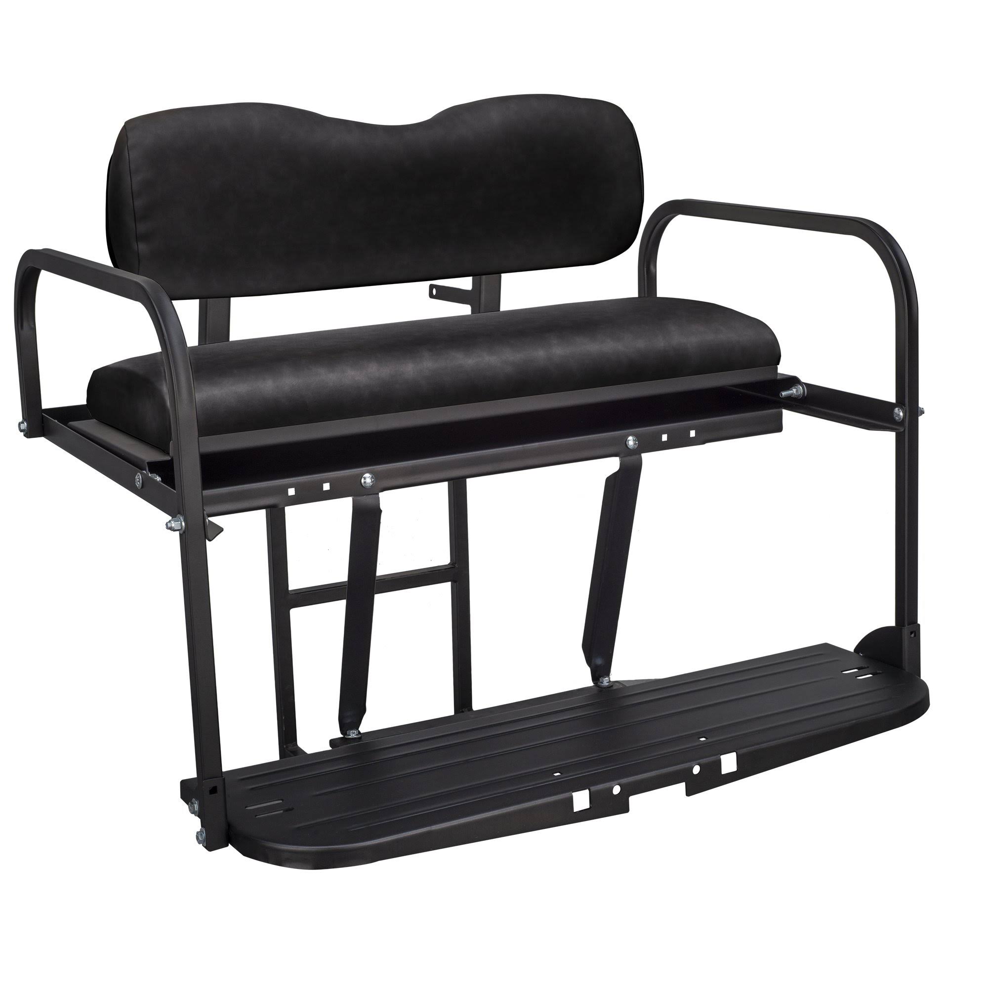 Gusto Club Car DS Golf Cart Rear Flip Seat Kit for 1982 and Up - Black