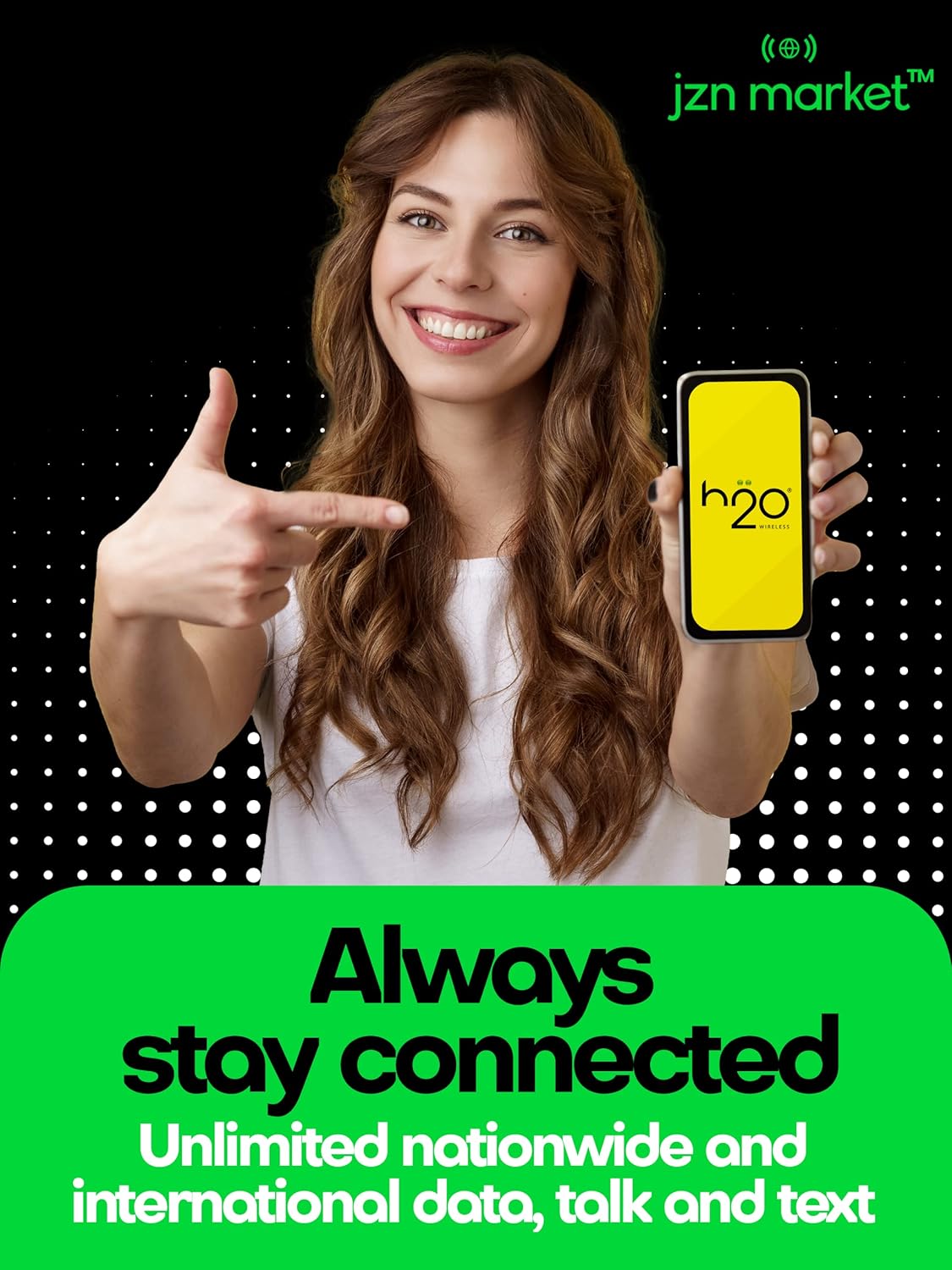 H2O Wireless SIM Card $30 Plan — Preloaded Triple-Cut SIM with Unlimited Data & International Talk & Text and 6GB High-Speed 4G LTE/5G Data Coverage (120-Day Plan)