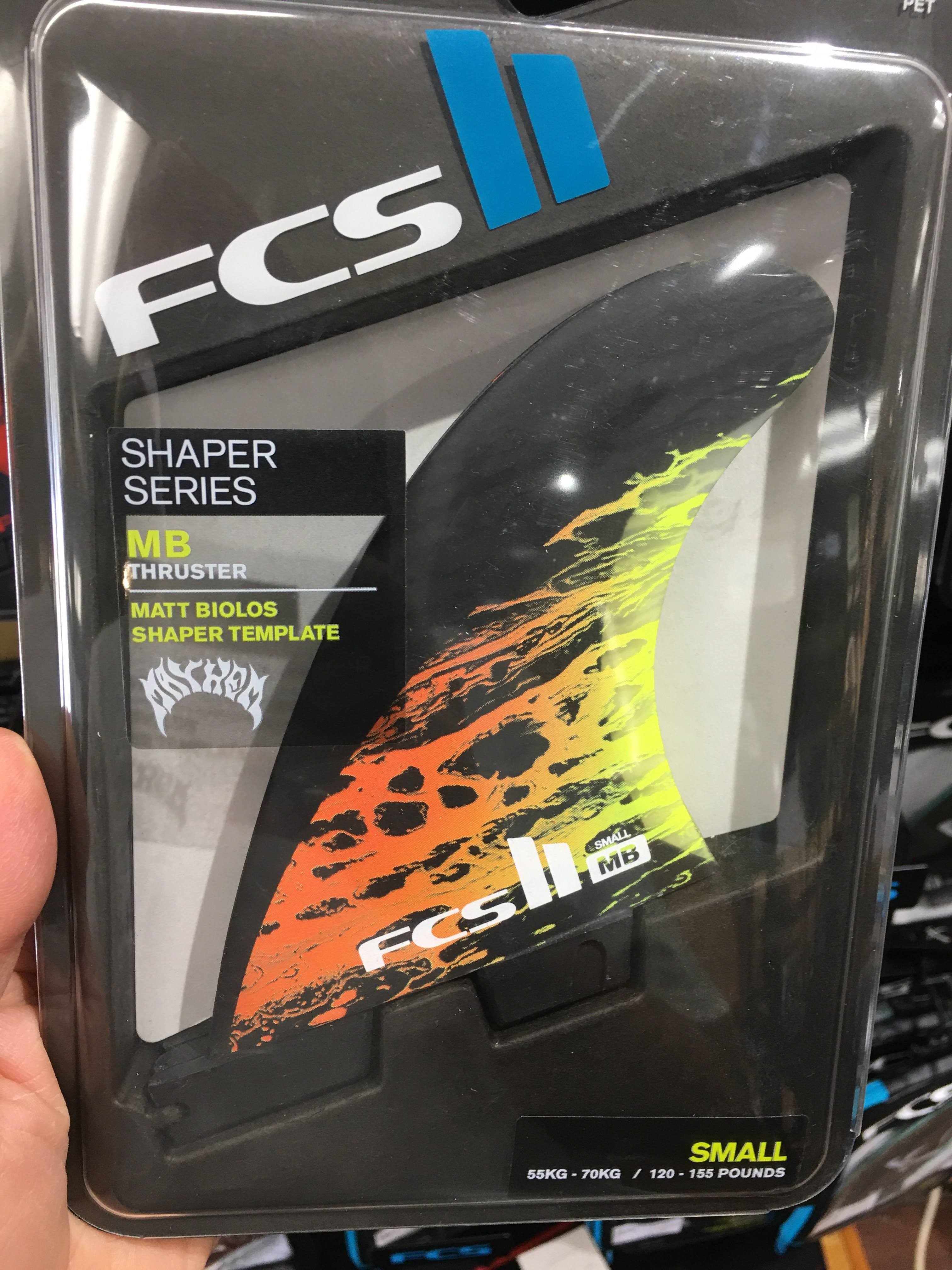 FCS II Matt Biolos PC Carbon Tri Fins Medium / Green