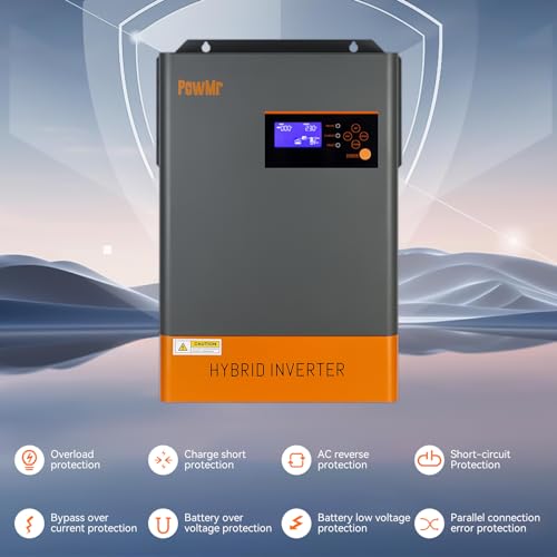 Solar Inverter 5000W 48V Off Grid Inverter 120VAC Pure Sine Wave Inverter Charger 48v Solar Inverter with MPPT Charger 5000W Inverter for Home, RV, Truck, Off-Grid,Lead-Acid/Lithium