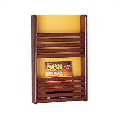 Peter Pepper 2 Pocket Magazine Rack with Front Slats, Purple
