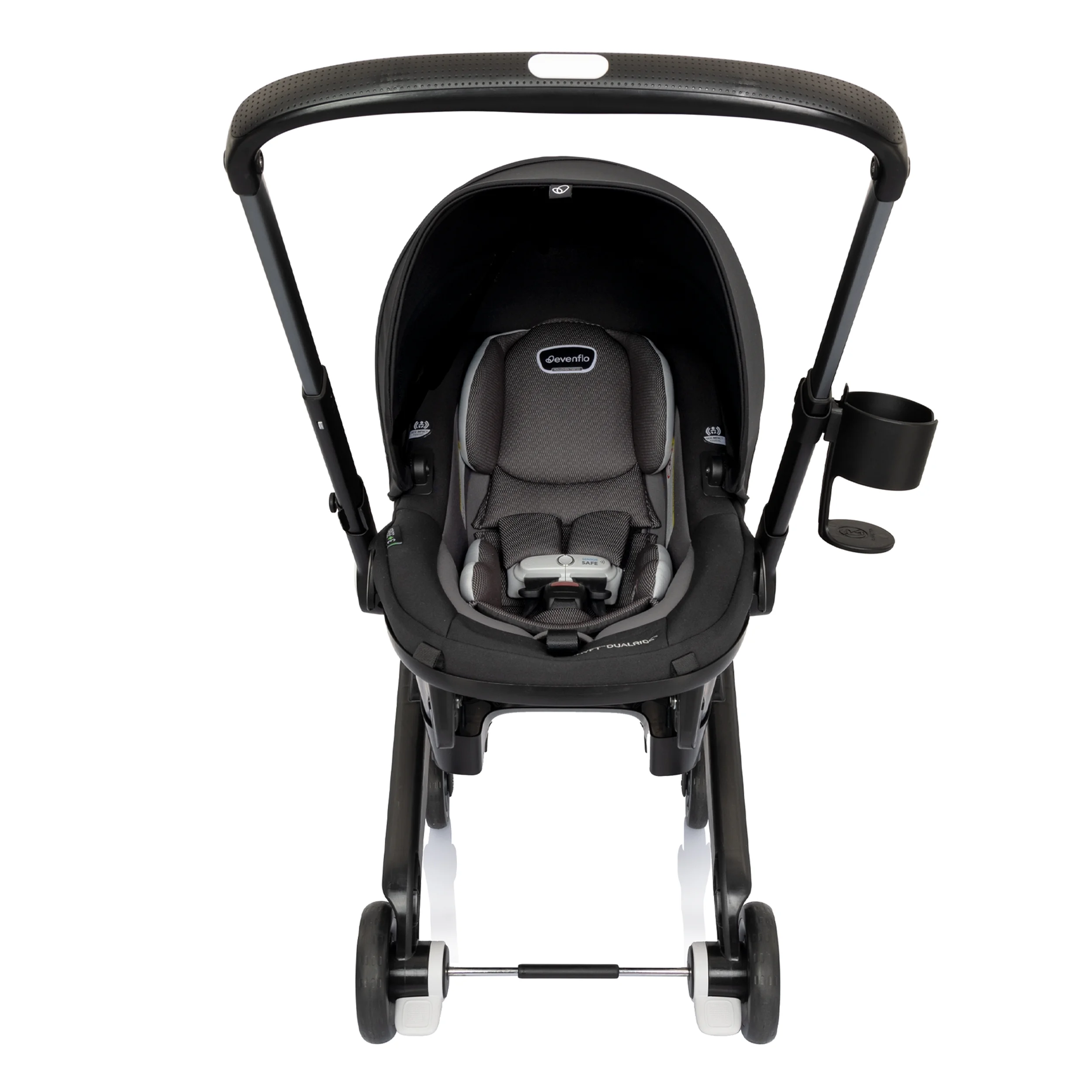 Evenflo Shyft DualRide Infant Car Seat and Stroller Combo (Beaufort Black), Unisex