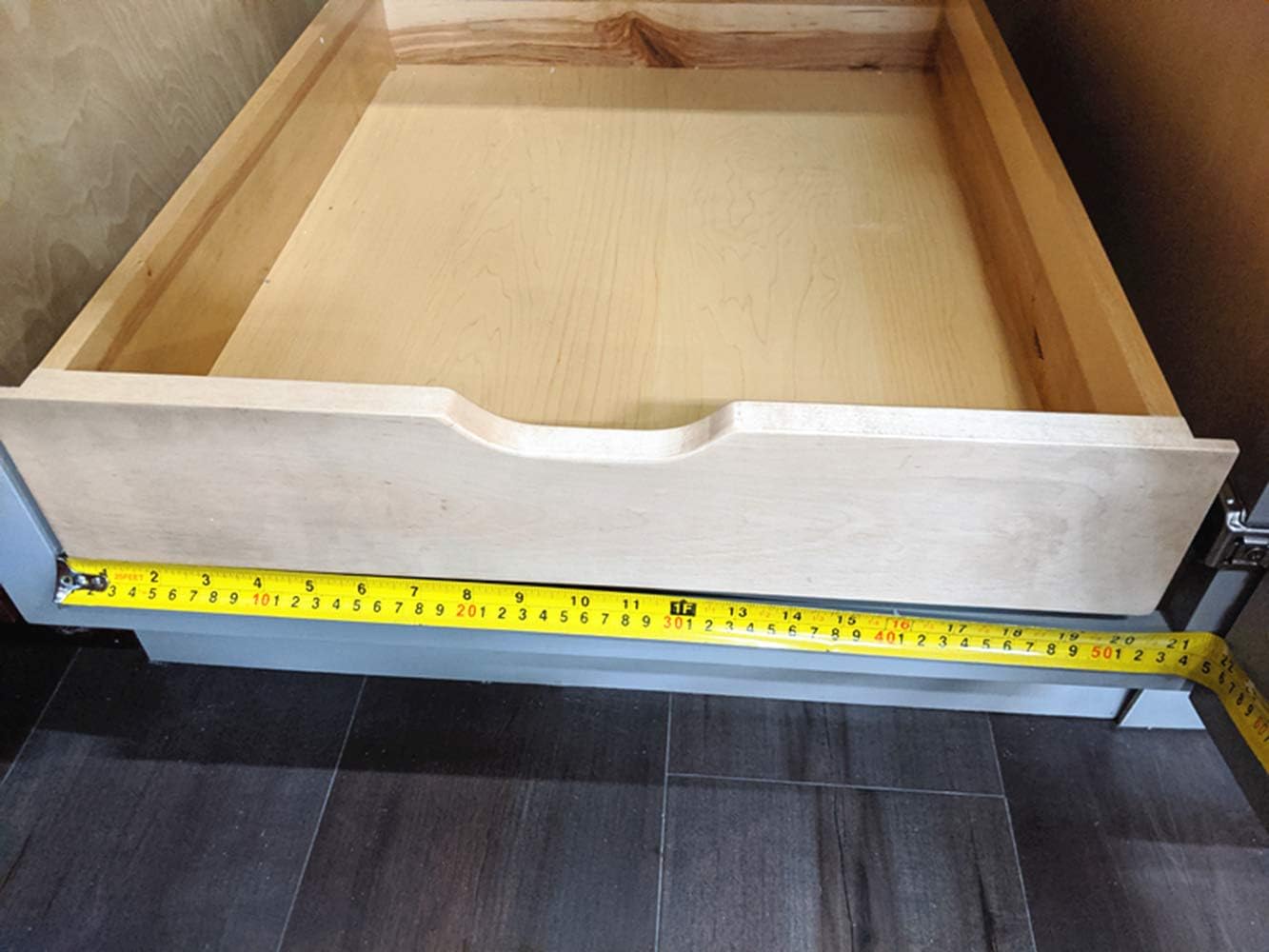 Soft Close Wooden Drawer Box Organizer Pull Out Under Cabinet Sliding Shelf Base Kitchen Bathroom Vanity Under Sink Pull Out Organizer Drawer Roll Out Wood Box Storage Shelve (26 Inch (26''W x 22''D))