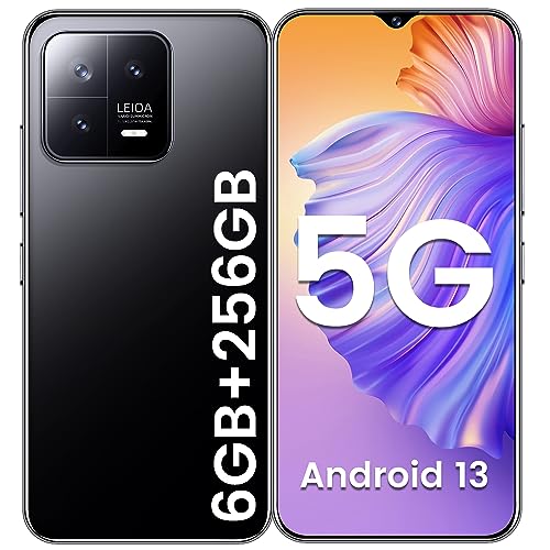 ExAchat M13Pro Unlocked Cell Phone, 6.7" HD Screen Unlocked Phones, 4+128GB Dual SIM Android 13 Smartphone with 128G Memory Card, Fingerprint Lock & Face ID, Long Battery Life