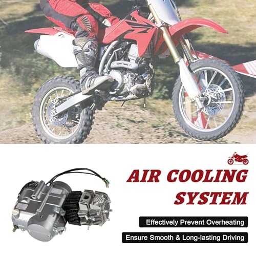 140CC Single Cylinder Engine Motor, 4-Stroke Engine Motor Set, Racing Engine Motor Complete Engine, Motorcycle Go Kart Engine, Horizontal Engine for HONDA CRF50/CRF70/XR50/XR70/Z50/CT70