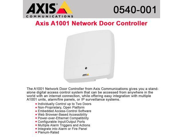 Axis A1001 Network Door Controller - 2 Door(s) - Ethernet - Wiegand - 24 V DC