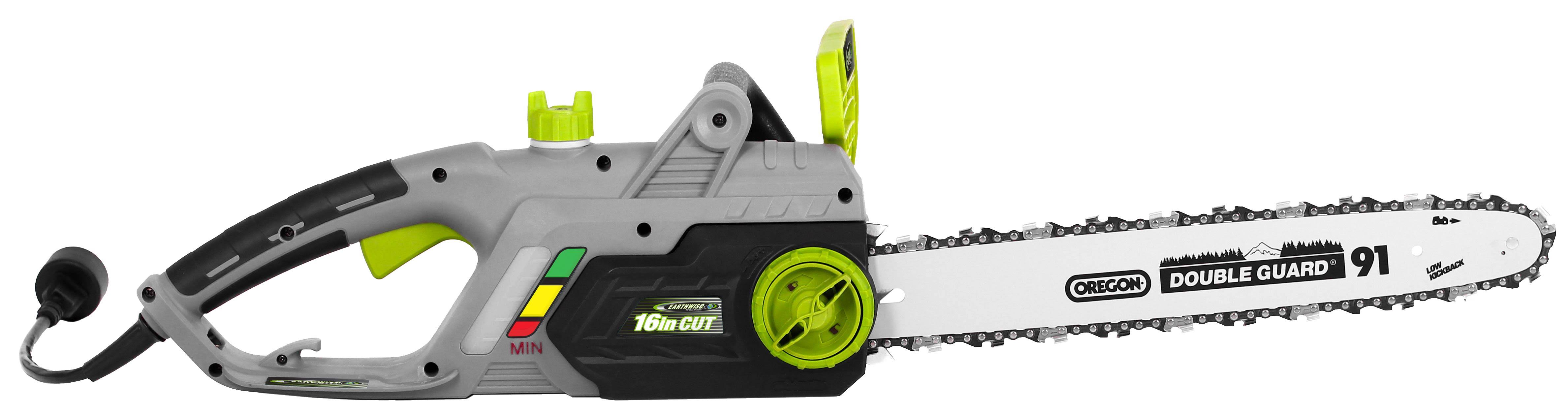 Earthwise Cs33016 Electric Chain Saw, 16-Inch, 12-Amp Corded, Green