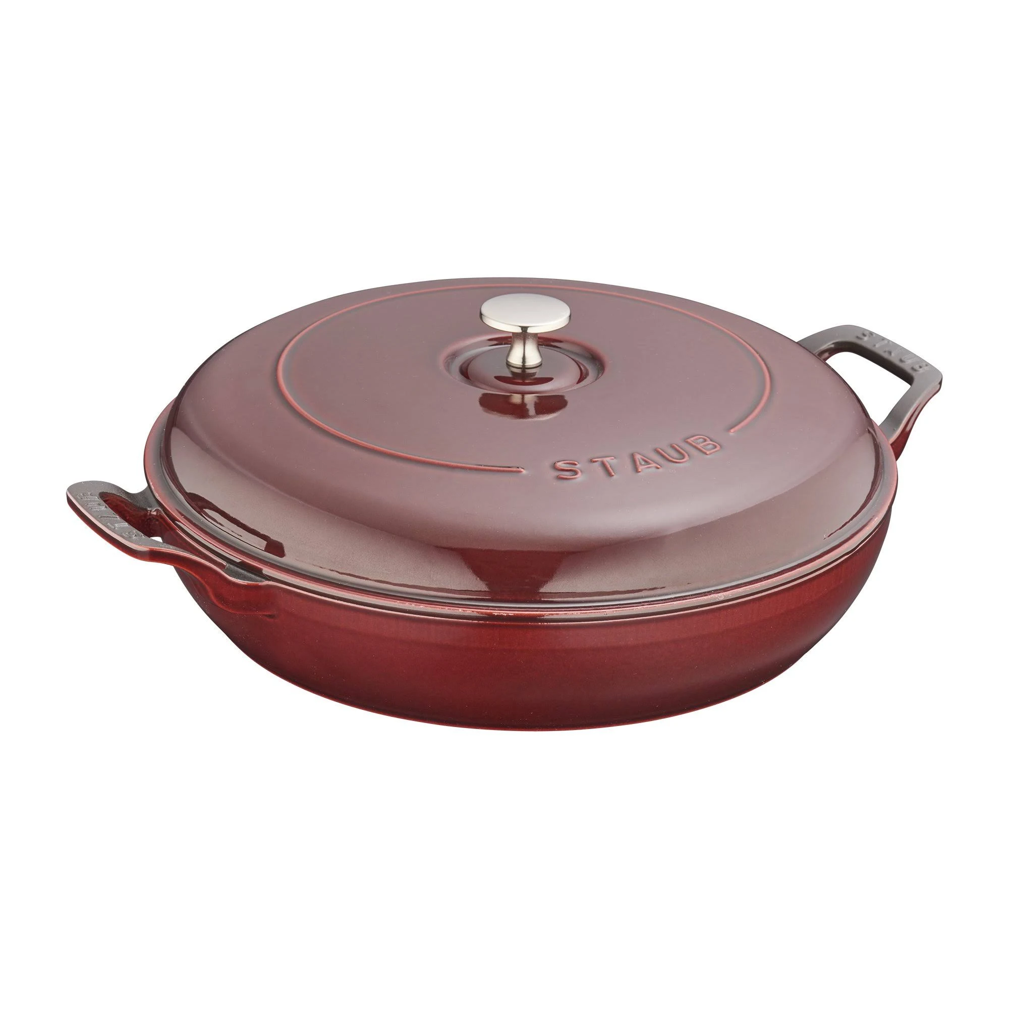 Staub - Cast Iron 3.5-qt Braiser - Cherry
