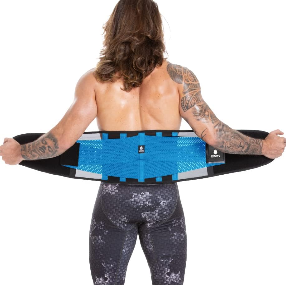 TECNOMED Lumbar Support Belt Back Brace for Lower Back Pain, Herniated Disc, Sciatica, Scoliosis and More! &ndash; Breathable Mesh Design