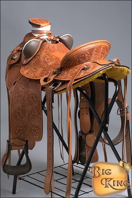 Hilason 16 in Western Horse Wade Saddle Leather Ranch Roping Oiled