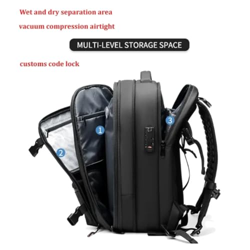 Vacpack Backpack, Vac Pack Backpack, Expandable Backpack With Vacuum Compression, Anti Theft Travel Backpack