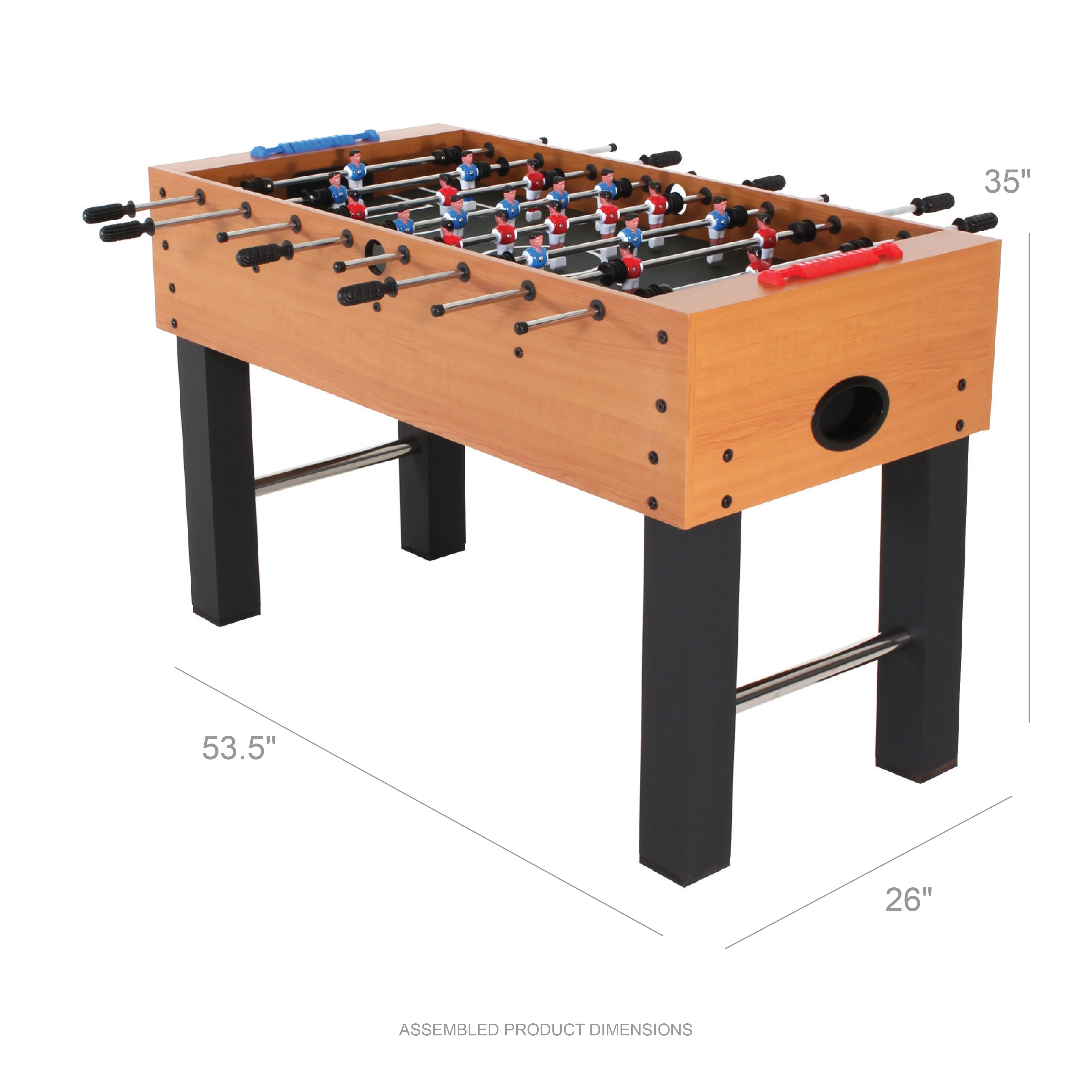 American Legend Charger 52" Foosball Table with Abacus-Style Scoring and Internal Ball Return System