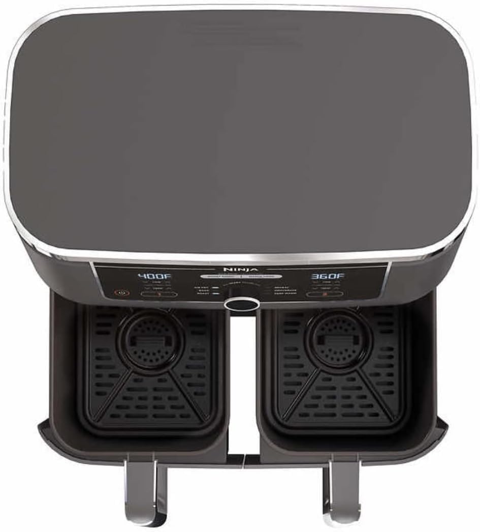 Ninja AD350CO 6in1 10qt. XL 2Basket Digital Air Fryer - Family-Sized, Dehydrate Function, Time-Saving Kitchen Marvel