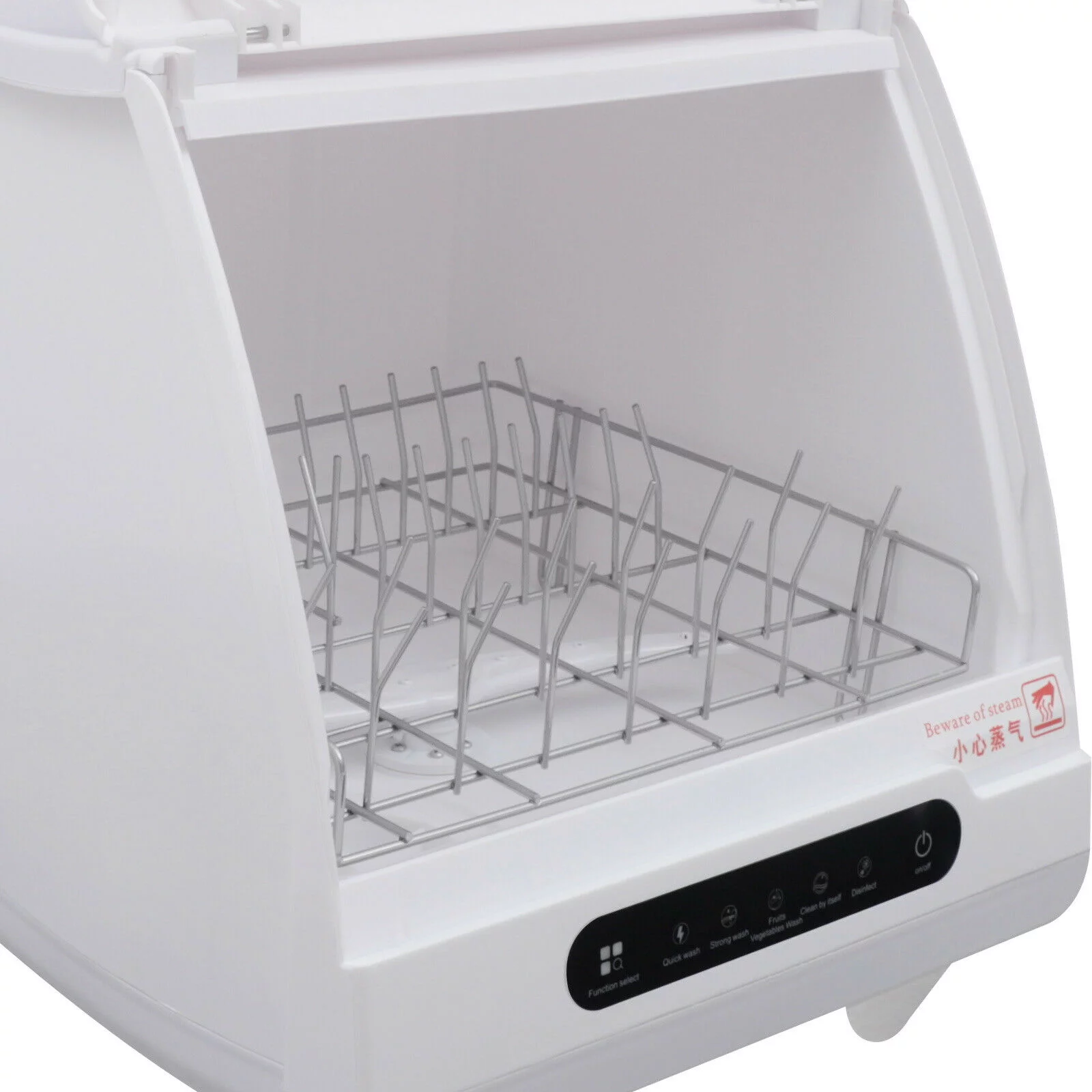 Oukaning Portable Countertop Dishwasher 5 Washing Programs and Air-Dry Functio 2-6 Place Setting Capacity